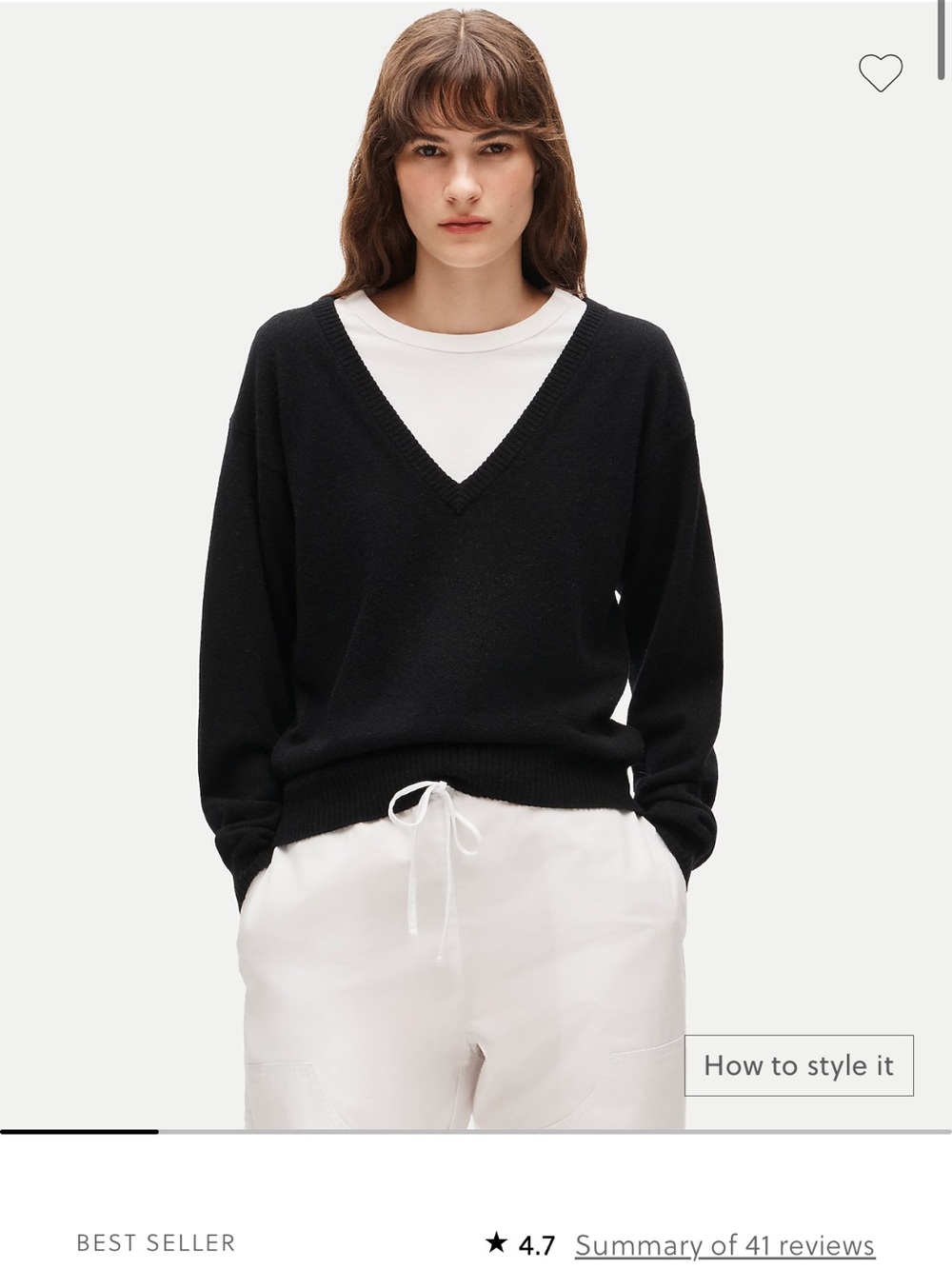 J. Crew 100% Cashmere V-Neck Sweater in Chocolate Brown